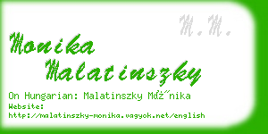 monika malatinszky business card